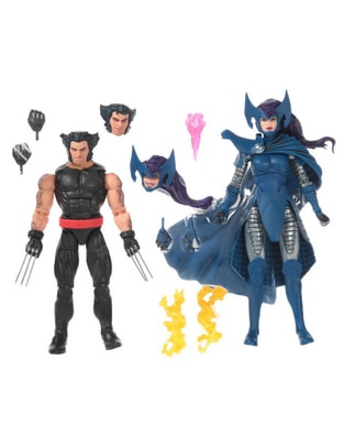 Set figuras acción Marvel Legends Series Wolverin y Psylocke collectors Marvel Legends articulado