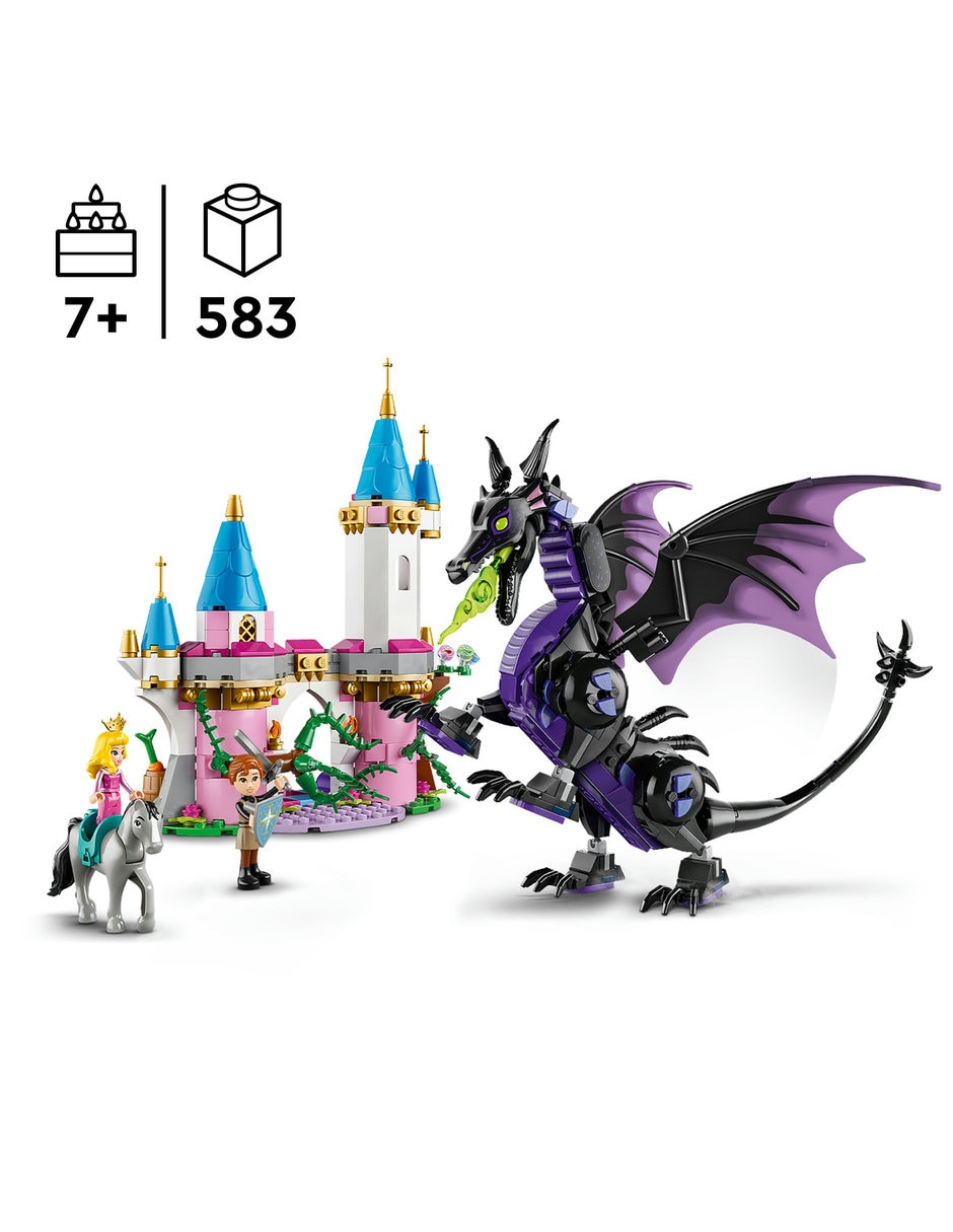 Maleficent'S Dragon Form And Aurora'S Castle 43240 Disney Animation 5
