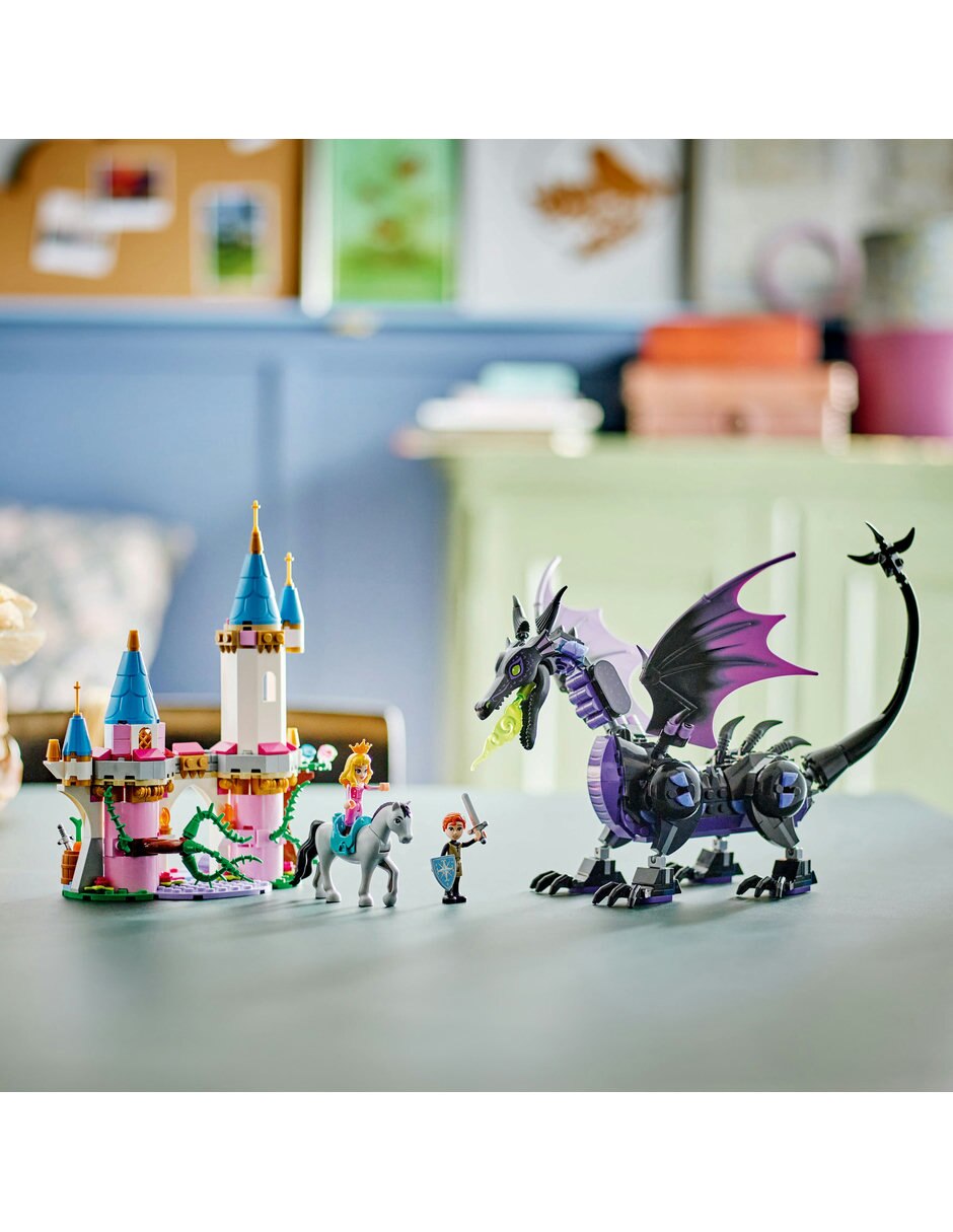 Maleficent'S Dragon Form And Aurora'S Castle 43240 Disney Animation 7