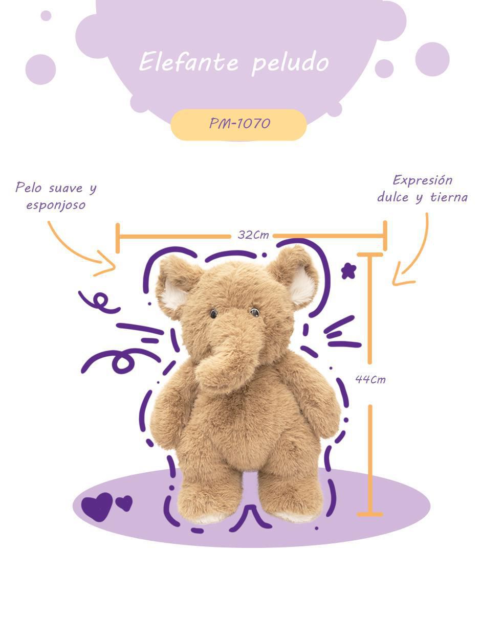 Peluche de elefante de 44 cm 4