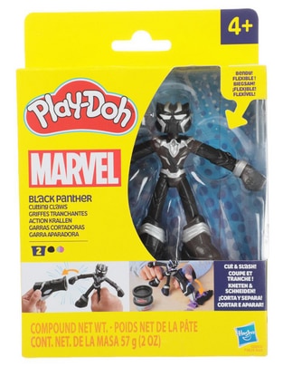 Figura de acción Avengers Pantera negra Play Doh elástico