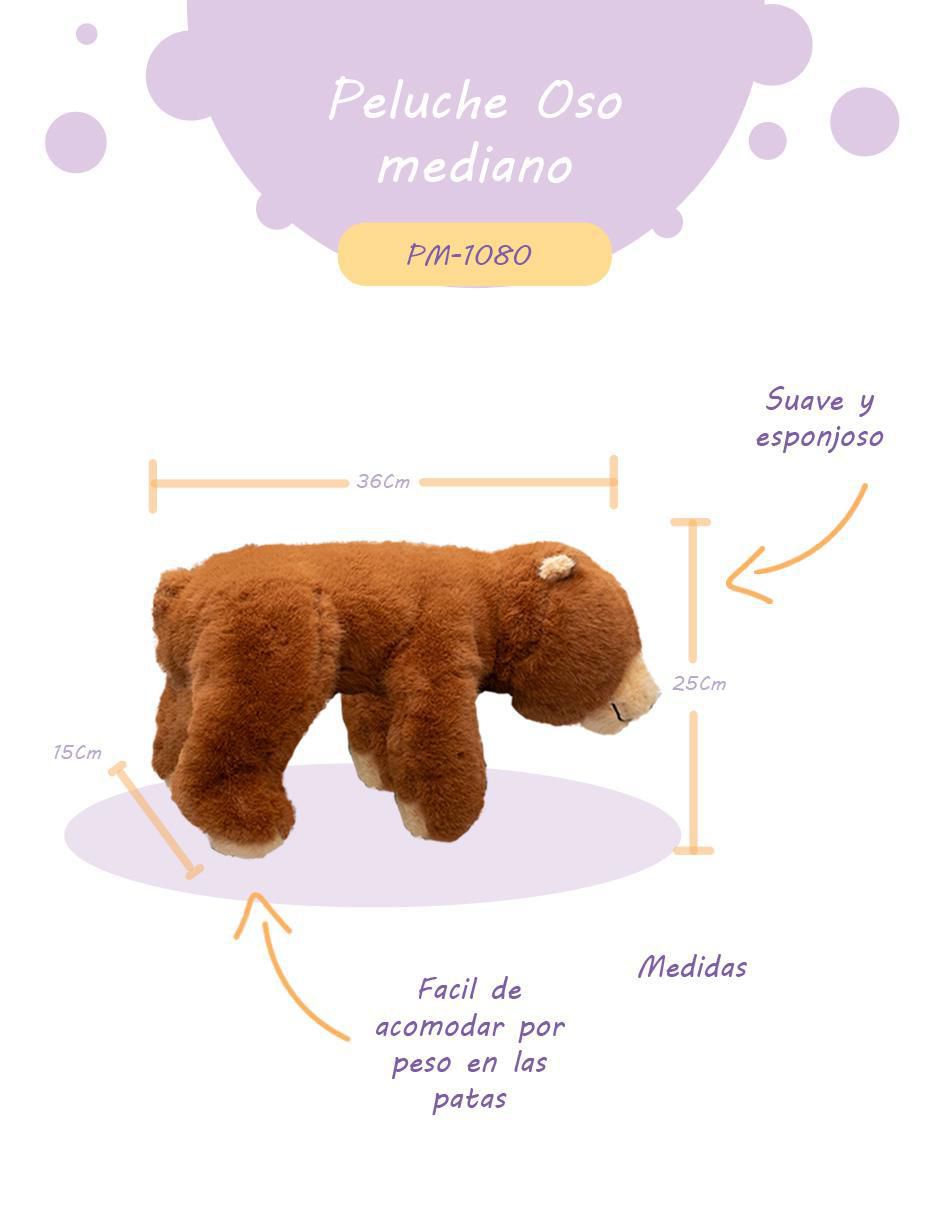 Peluche de oso de 25 cm