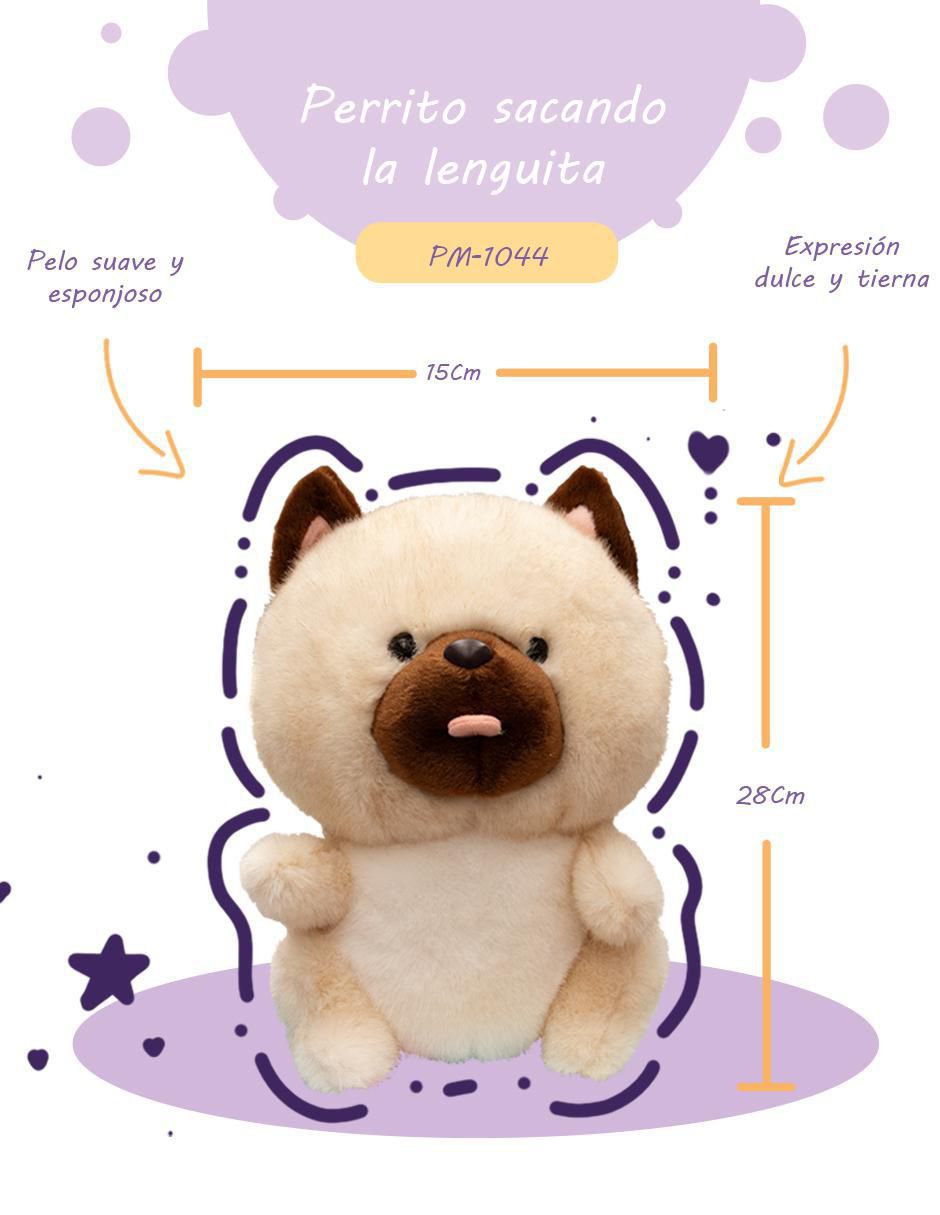 Peluche de perro de 28 cm
