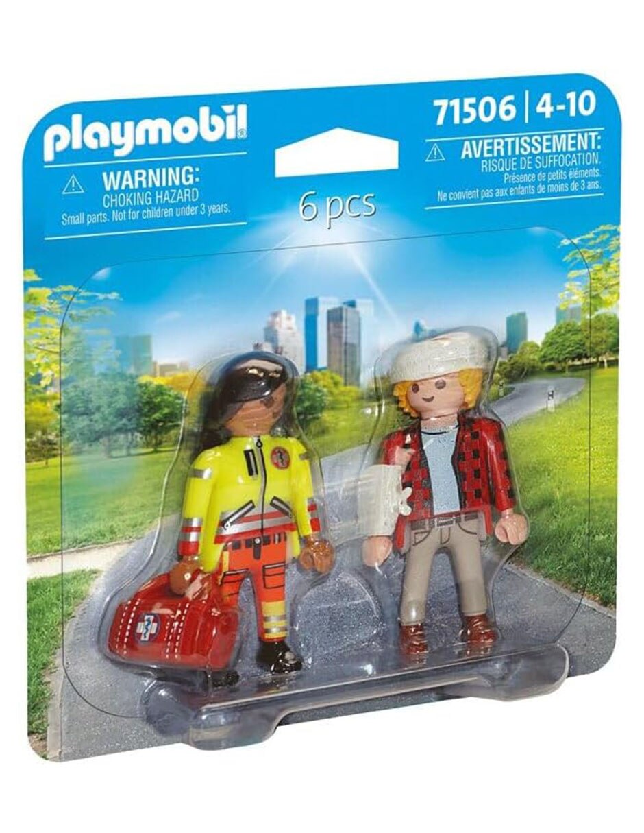 Playmobil Pm Duo Pack Paramédico Con Paciente 71506 2