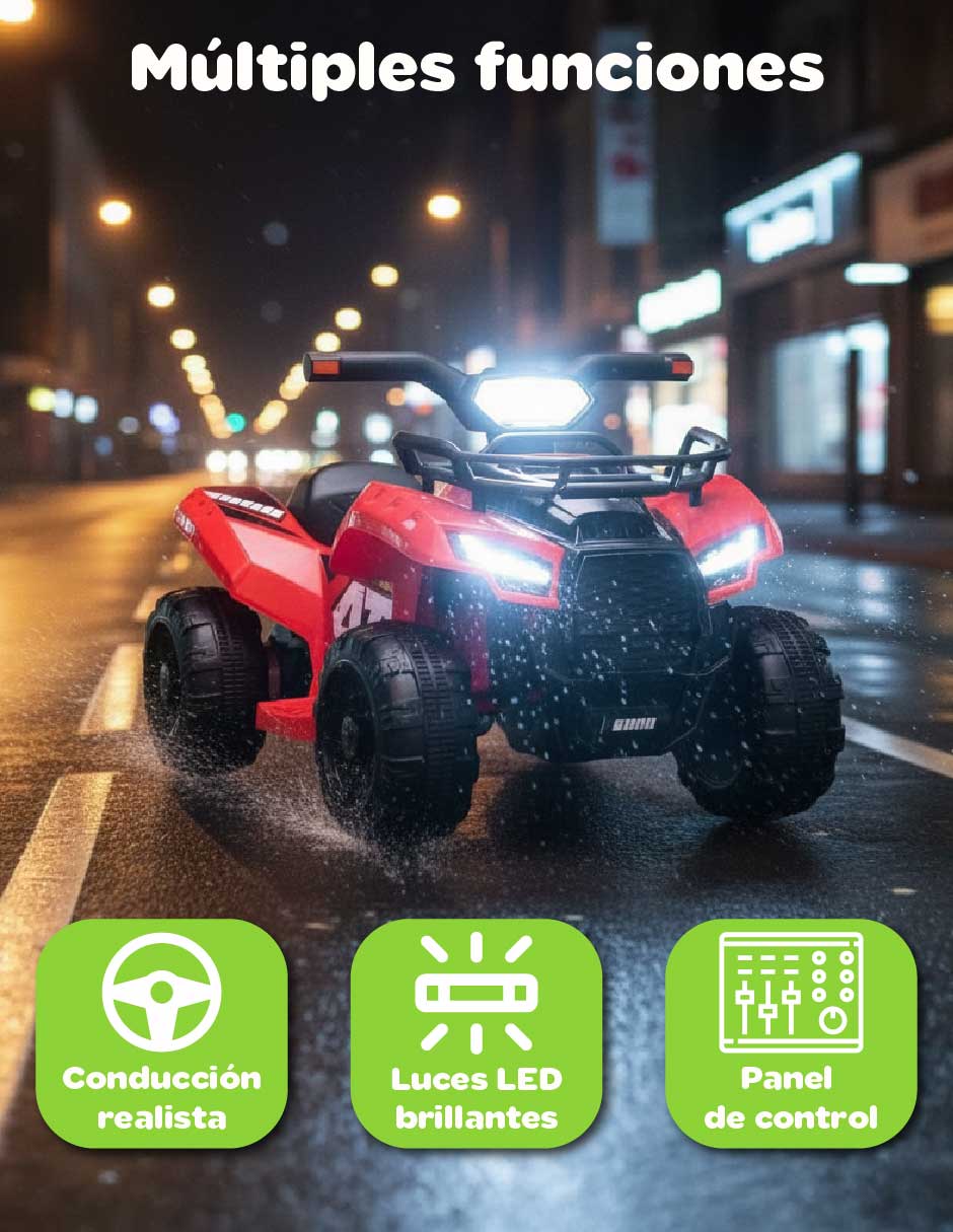 Moto montable con control remoto yei fast race de recargable