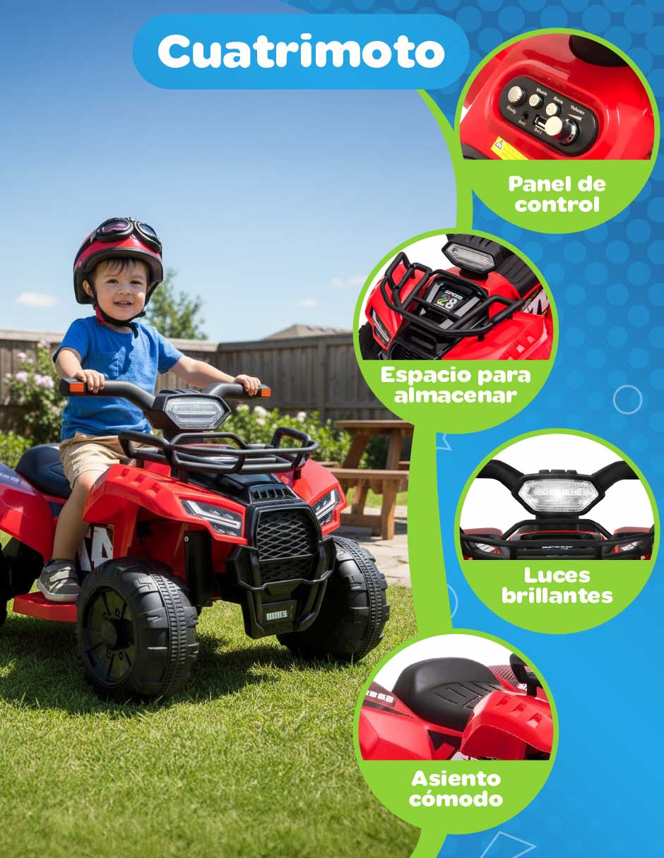 Moto montable con control remoto yei fast race de recargable