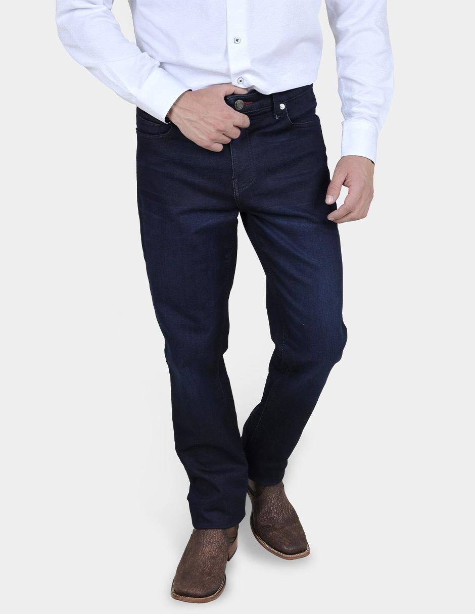 Jeans slim lavado obscuro para hombre 1