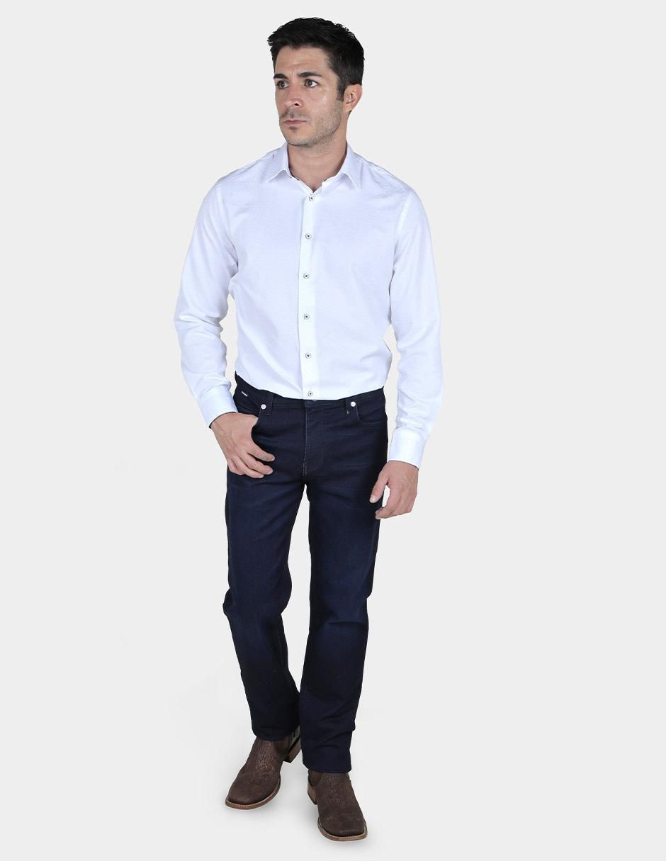 Jeans slim lavado obscuro para hombre 6