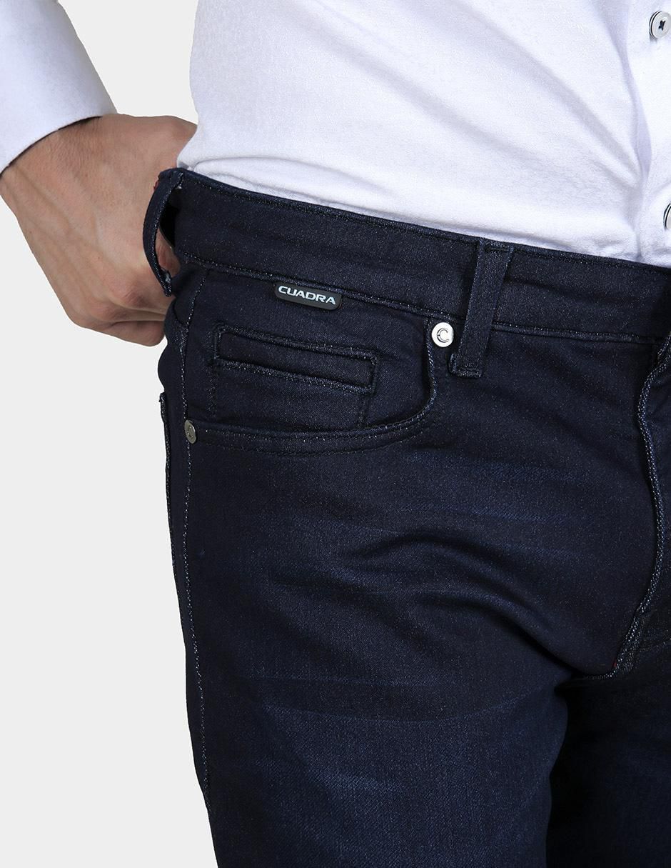 Jeans slim lavado obscuro para hombre 7
