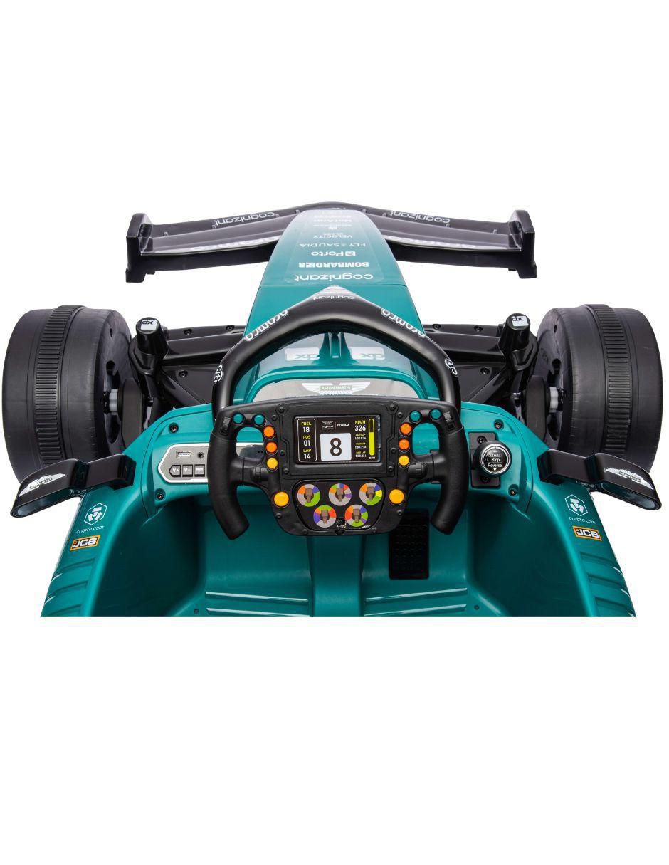 Automóvil montable con control remoto Kart Formula 1 AMR23 recargable infantil 6