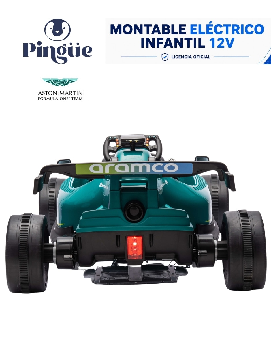 Automóvil montable con control remoto Kart Formula 1 AMR23 recargable infantil 2