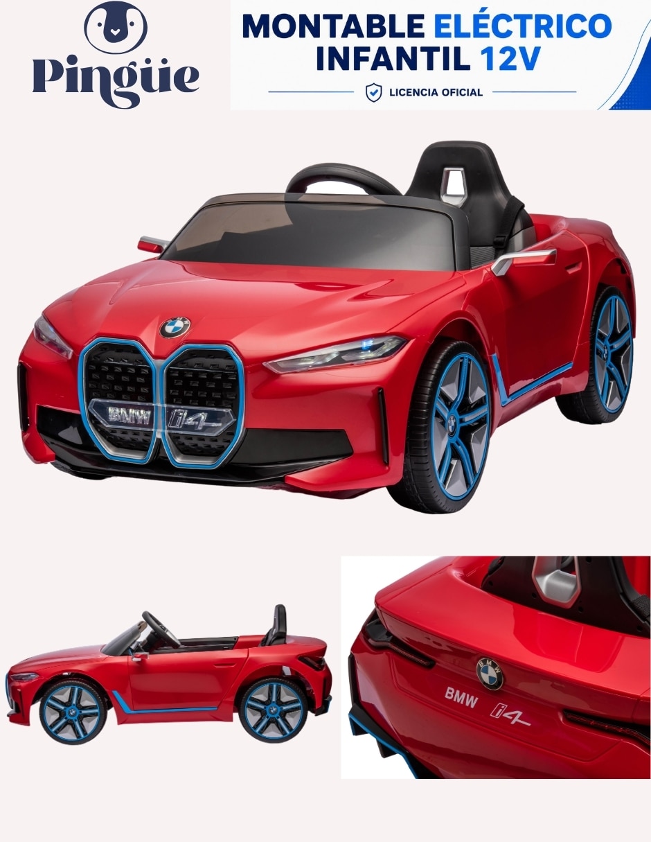 Automóvil montable con control remoto BMW recargable infantil 9