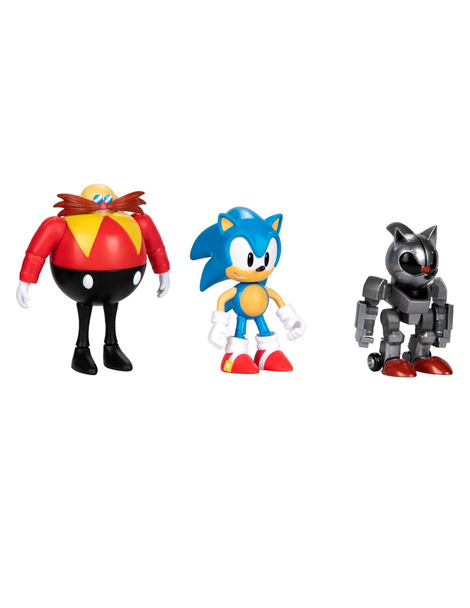 Set figuras acción articulada Sonic The Hedgehog Dr. Eggman, Mecha Sonic y Sonic Collectors