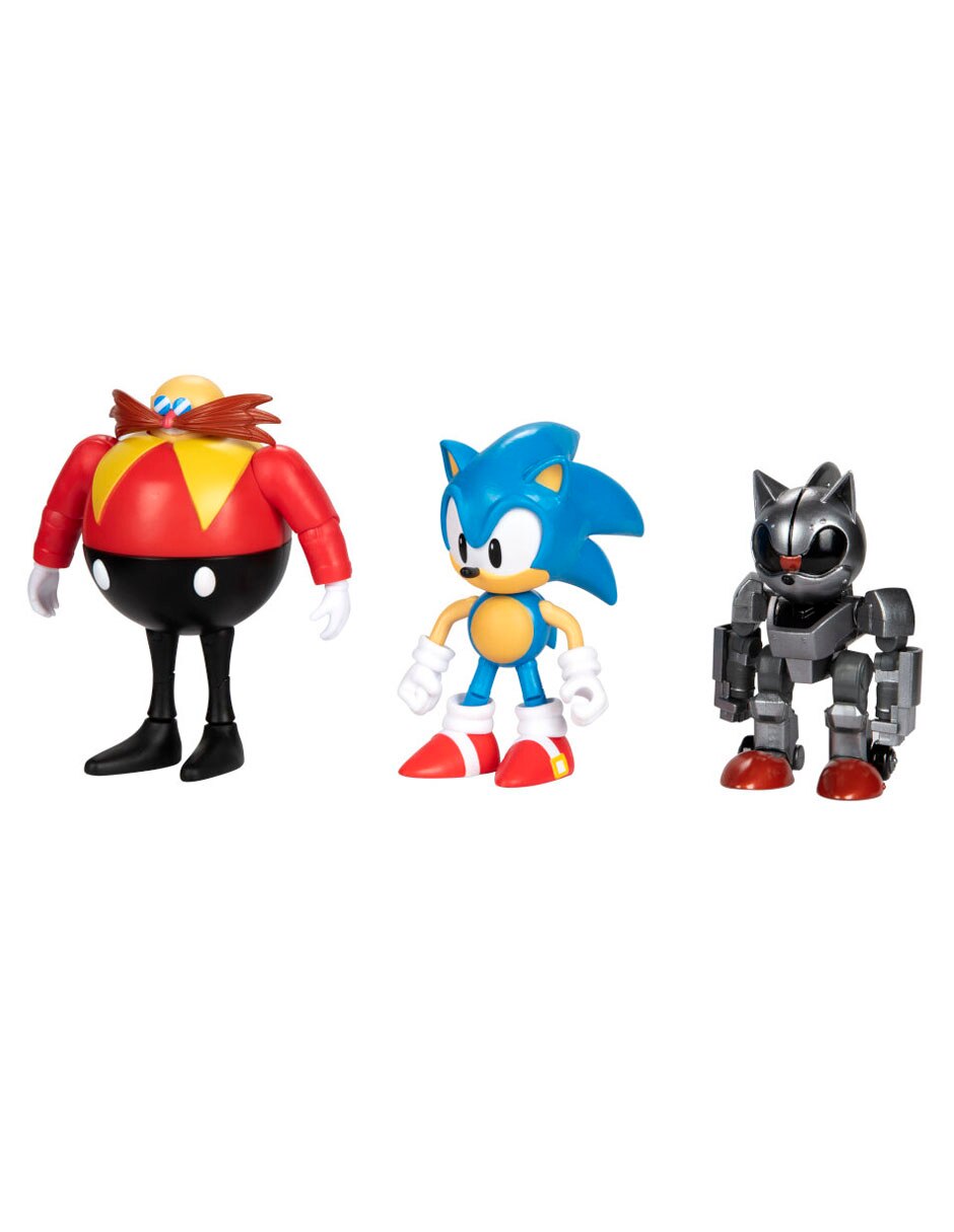 Set figuras acción articulada Sonic The Hedgehog Dr. Eggman, Mecha Sonic y Sonic Collectors 3