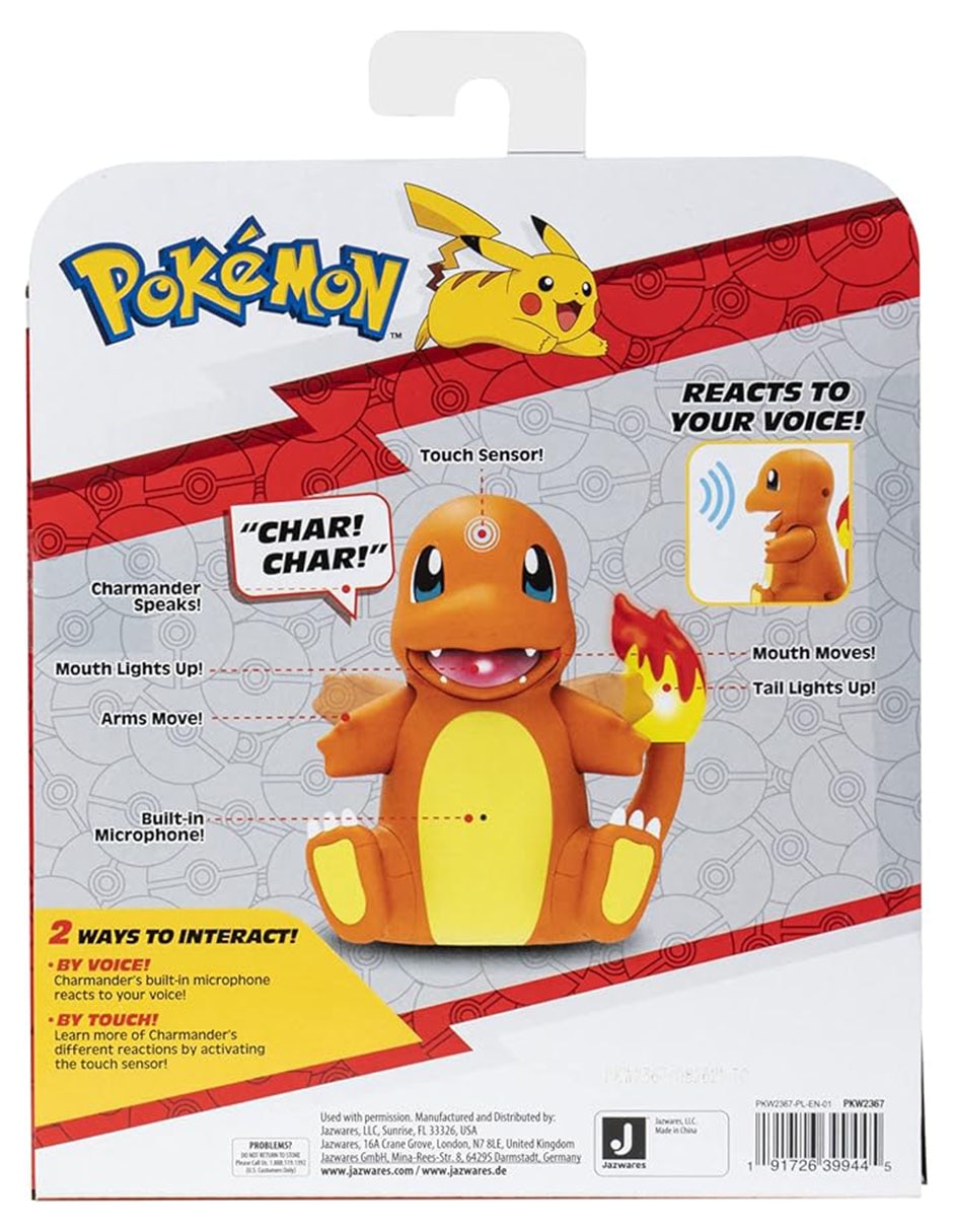 Figura de acción articulada Pokémon Charmander Pokemon con movimiento, luz y sonido