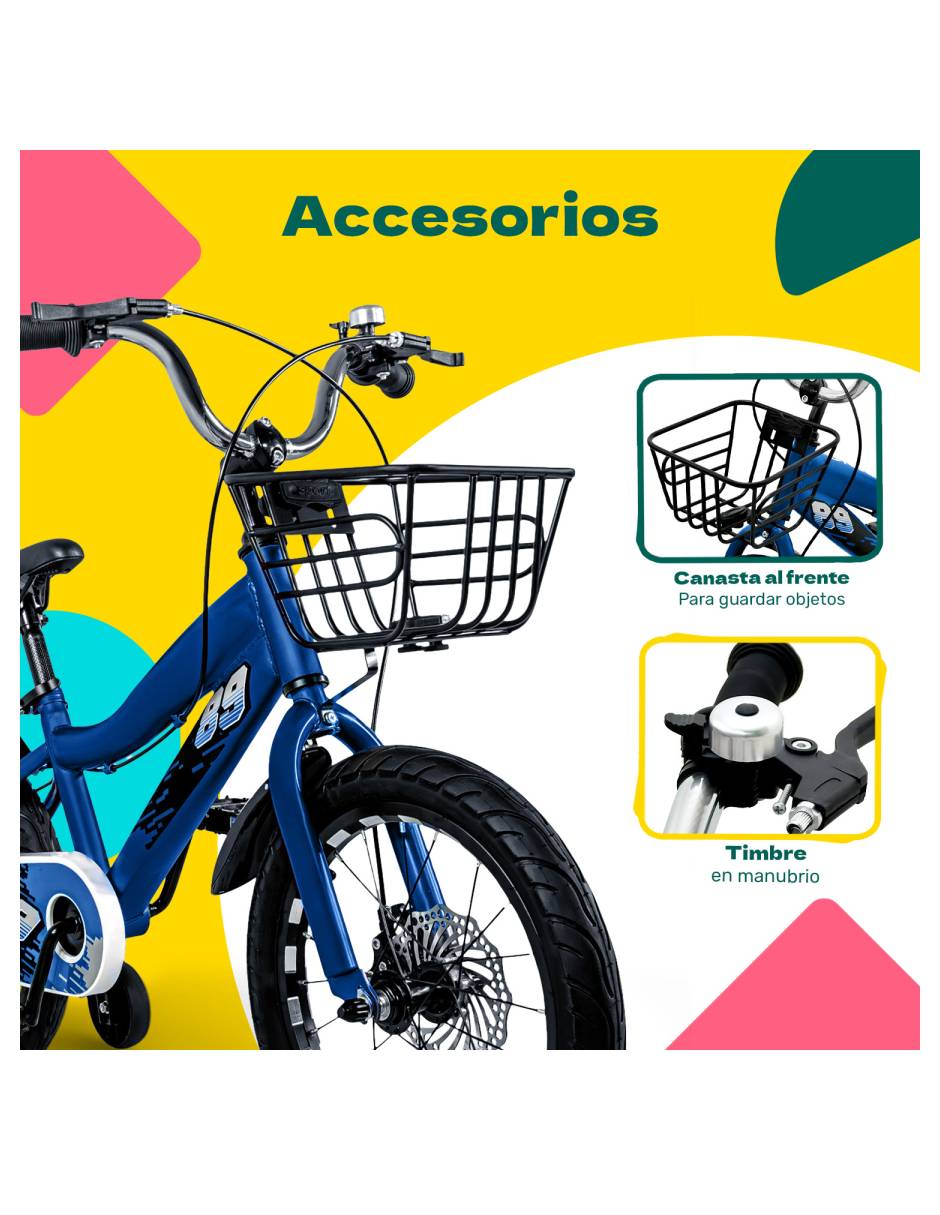 Bicicleta infantil rodada 16 unisex 4