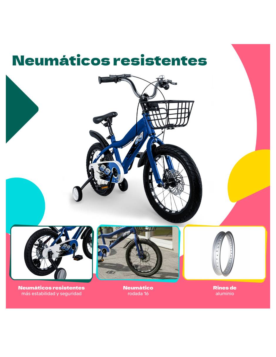 Bicicleta infantil rodada 16 unisex