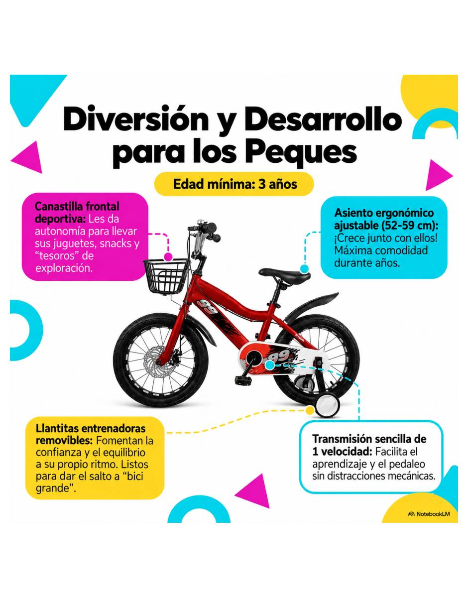 Bicicleta infantil rodada 16 unisex