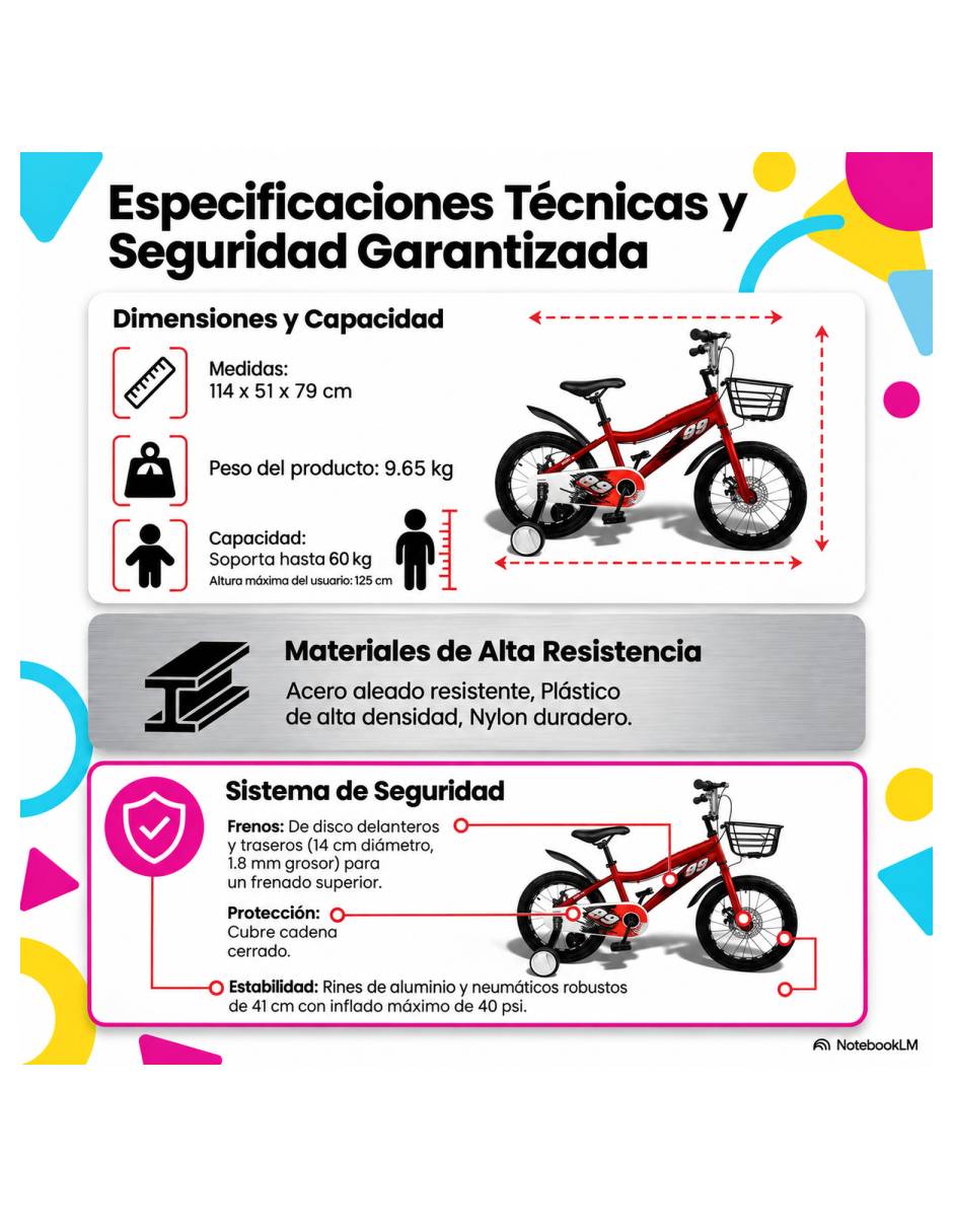 Bicicleta infantil rodada 16 unisex 7
