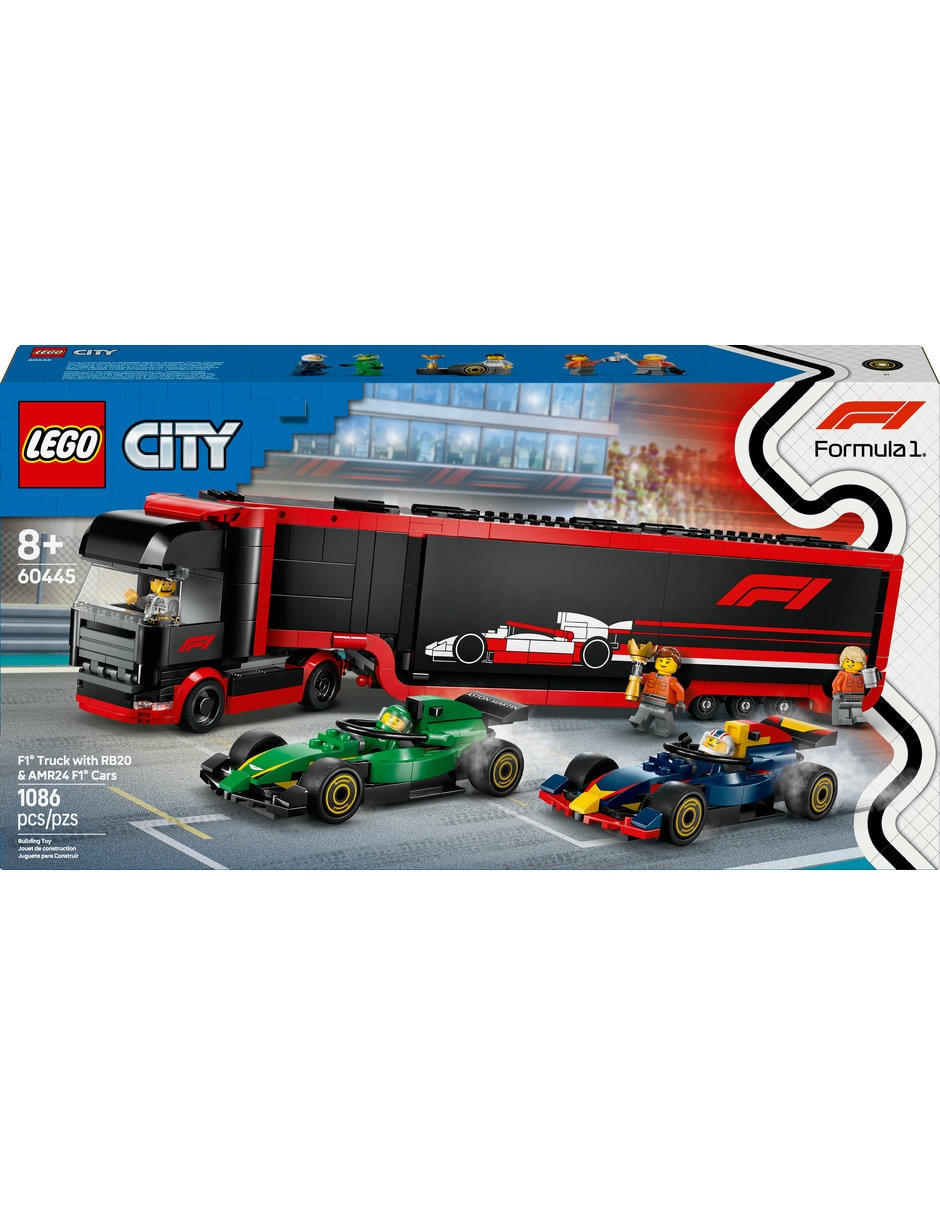 LEGO F1 Truck With Rb20 & Amr24 F1 Cars 60445 Lego City 5