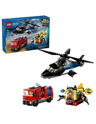 City Remix: Helicóptero, Camión De Bomberos Y Submarino 60462