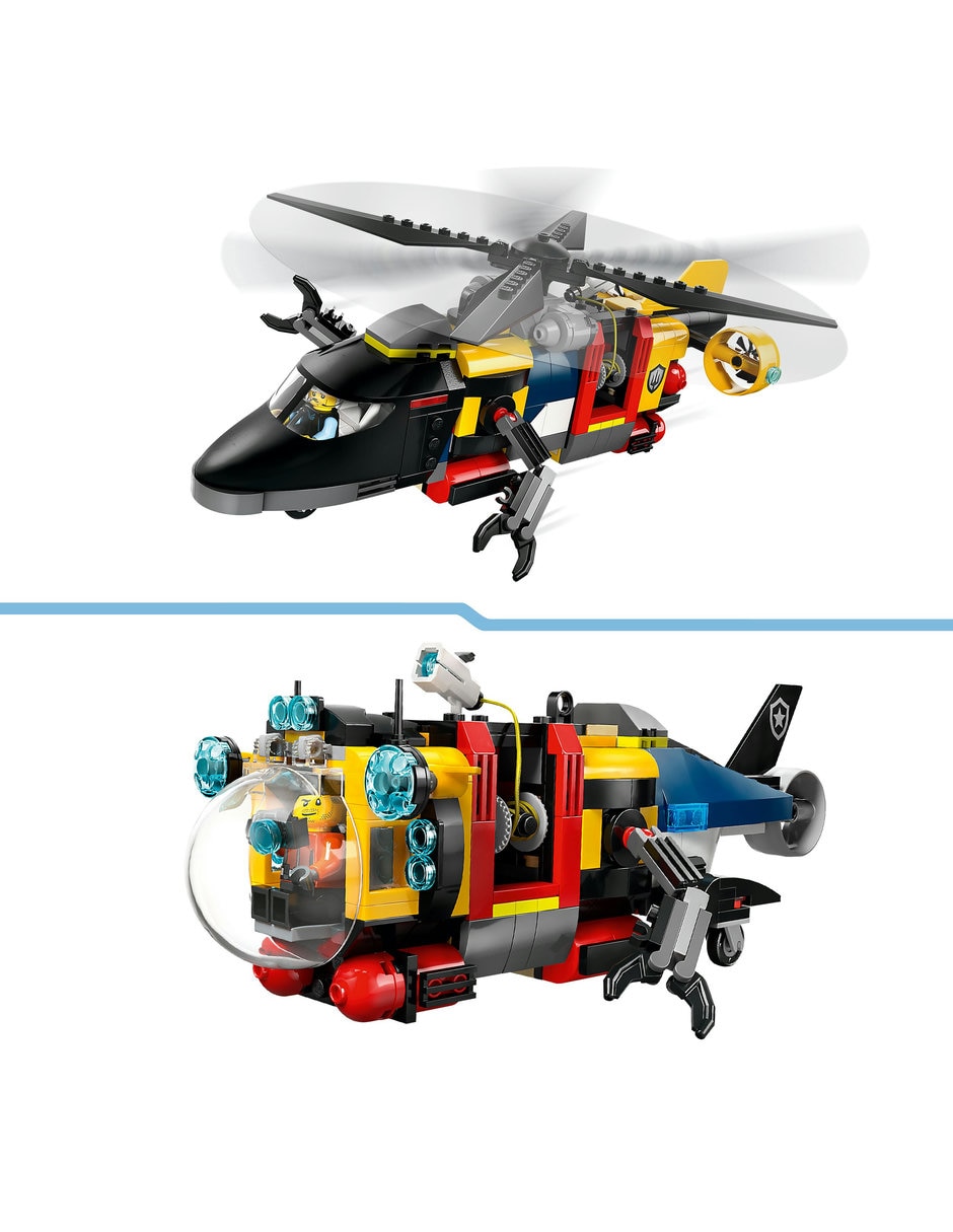 City Remix: Helicóptero, Camión De Bomberos Y Submarino 60462 2