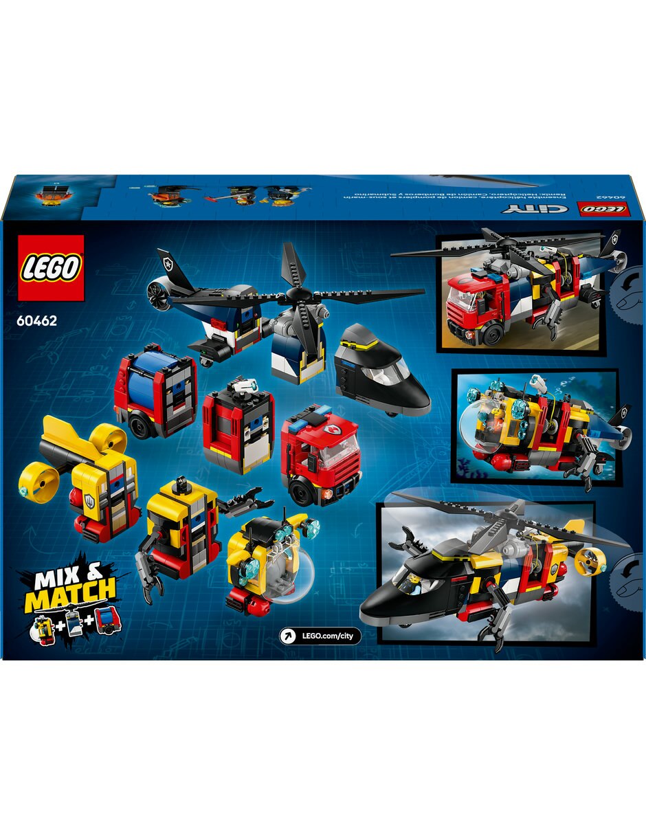 City Remix: Helicóptero, Camión De Bomberos Y Submarino 60462 3