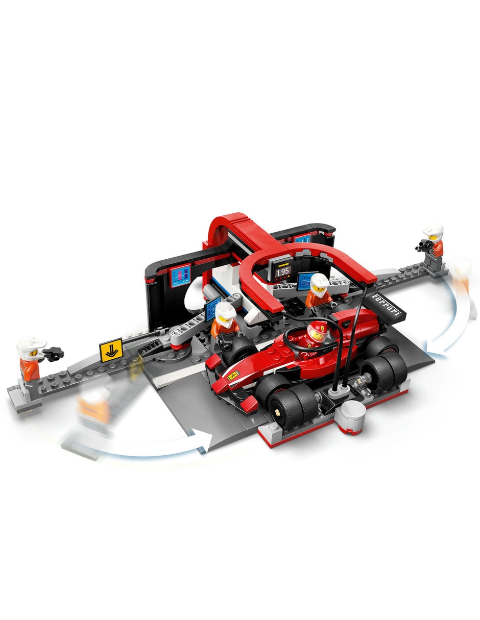 LEGO Parada En Boxes De F1 Y Equipo De Mecánicos Con Coche Ferrari 60443 City 2