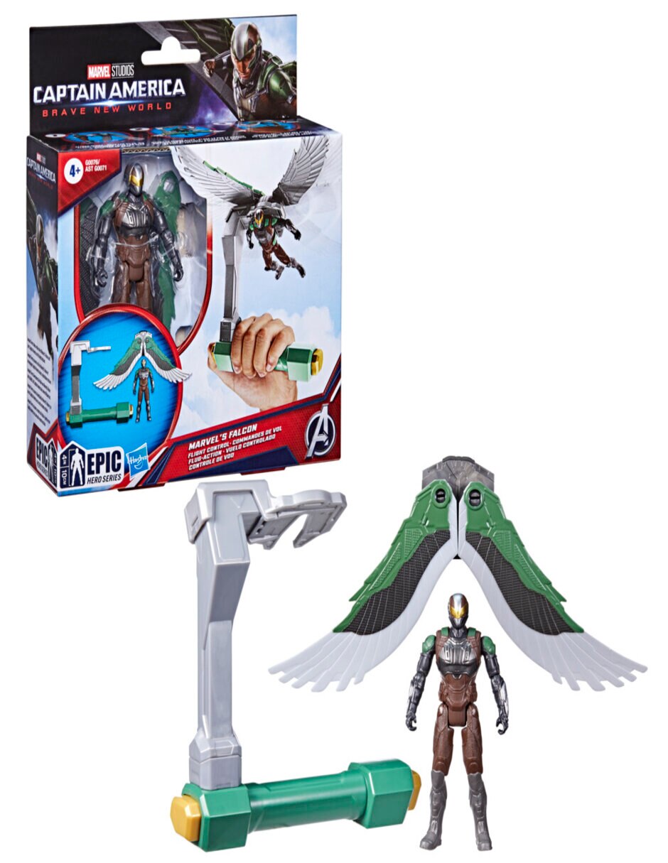 Figura de acción articulada Captain America Brave New World Falcon collectors con movimiento 3