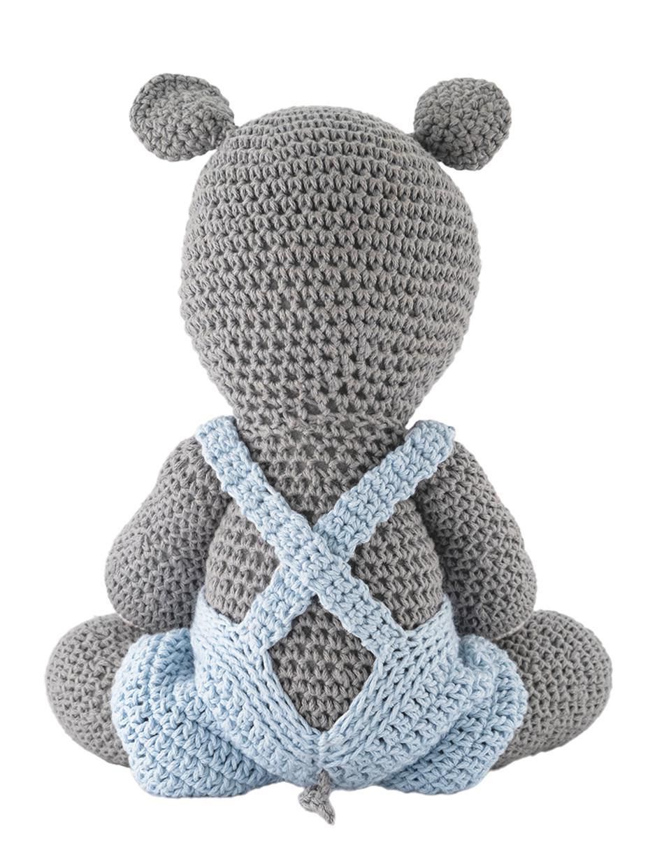 Peluche de hipopótamo hecho a mano de 37 cm 6