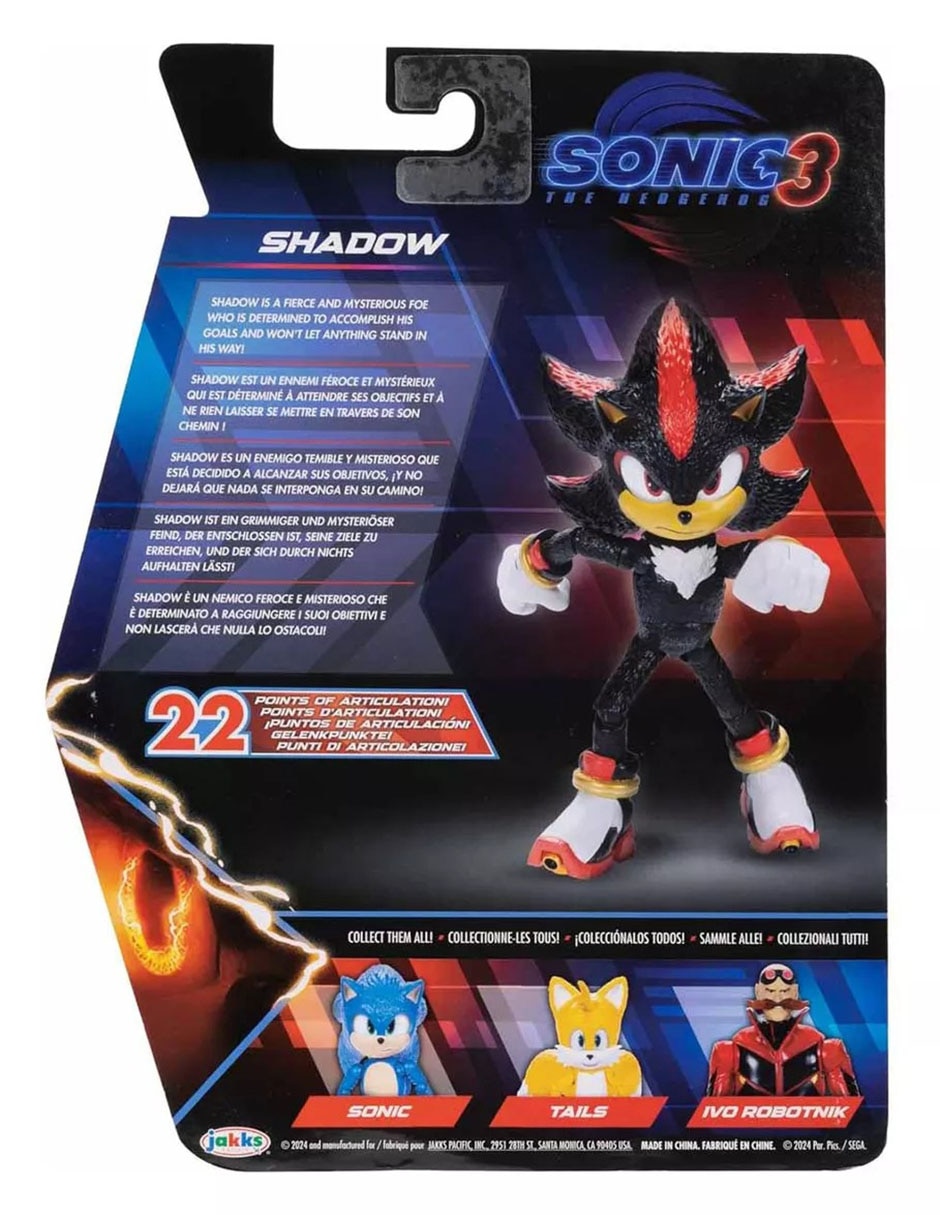 Figura de acción articulada Sonic The Hedgehog 3 Shadow