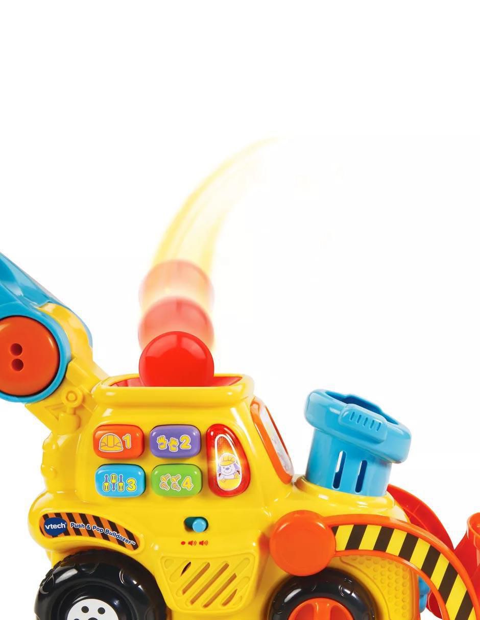 Pop-A-Balls Push & Pop Bulldozer juego didáctico infantil unisex 5