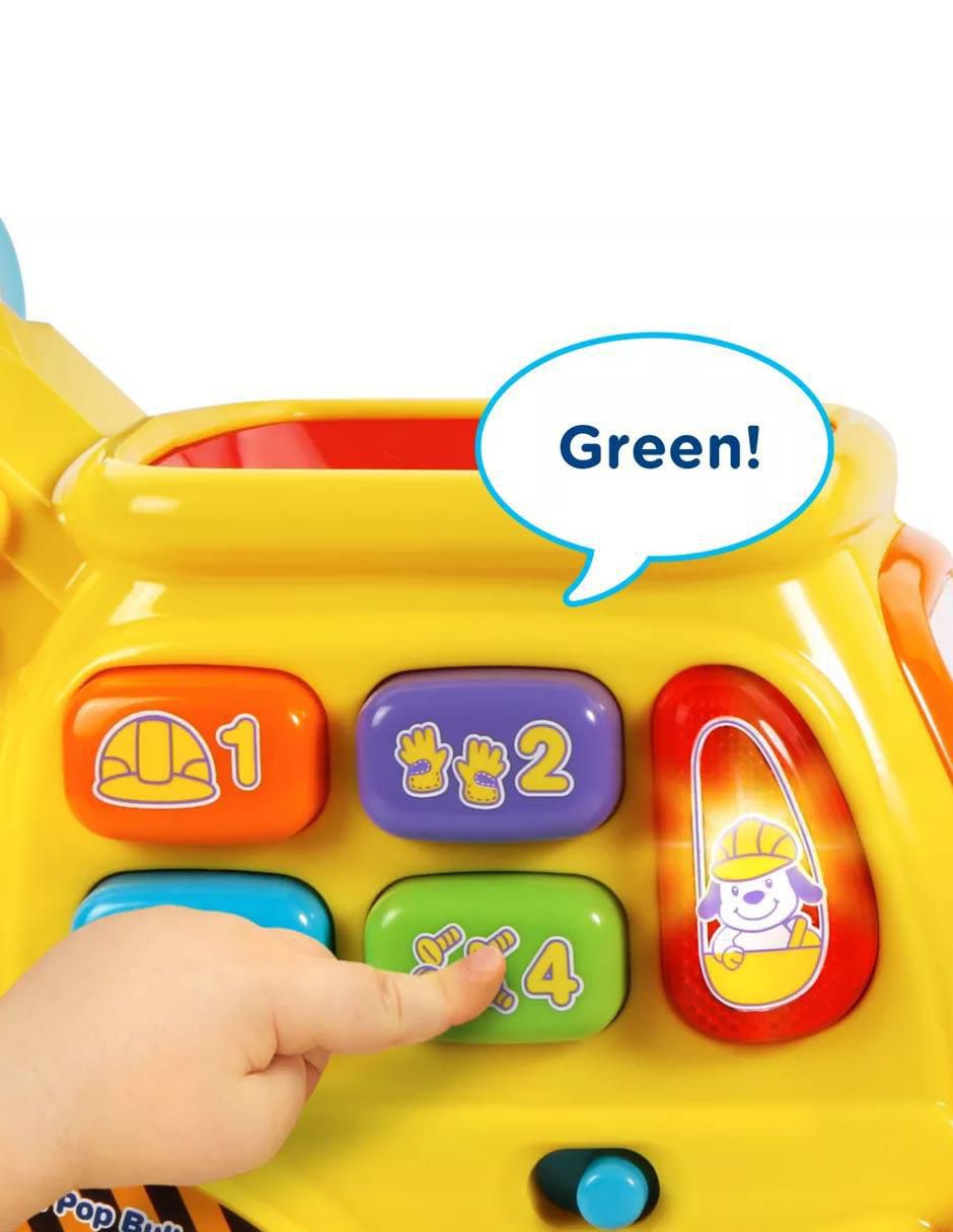Pop-A-Balls Push & Pop Bulldozer juego didáctico infantil unisex