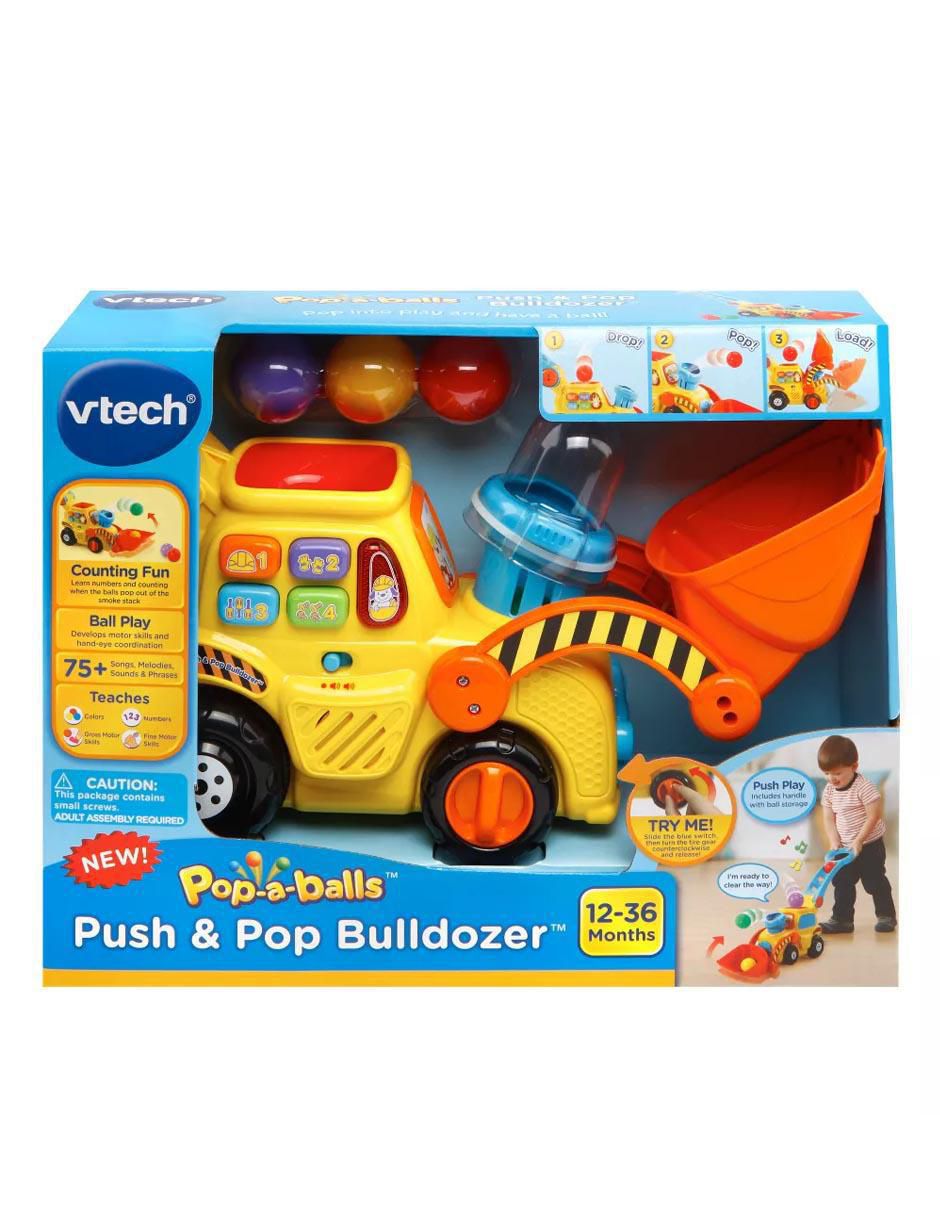 Pop-A-Balls Push & Pop Bulldozer juego didáctico infantil unisex