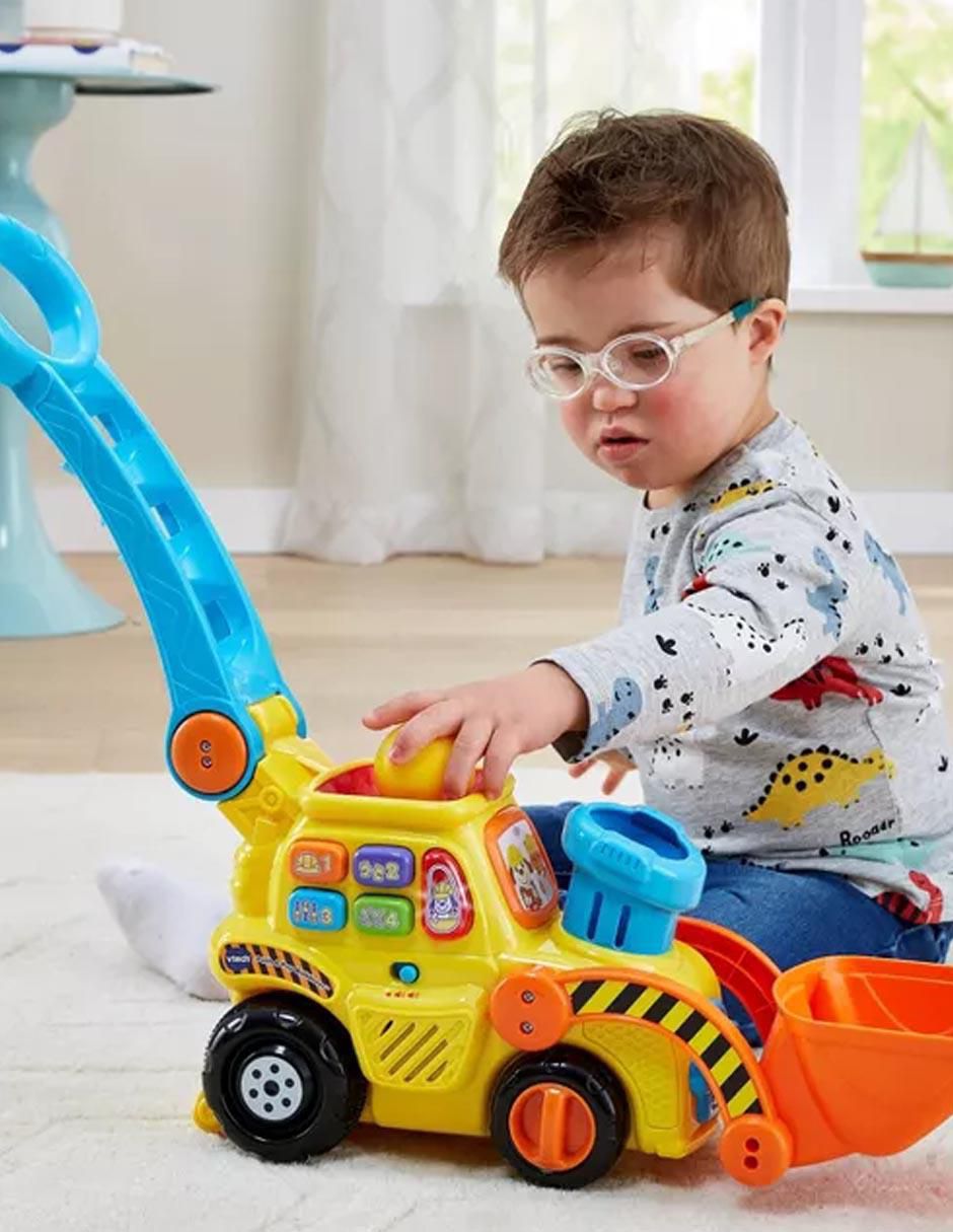 Pop-A-Balls Push & Pop Bulldozer juego didáctico infantil unisex