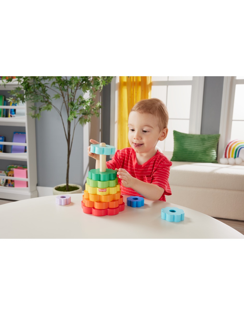 Apilador De Anillos De Madera juego didáctico infantil unisex 5