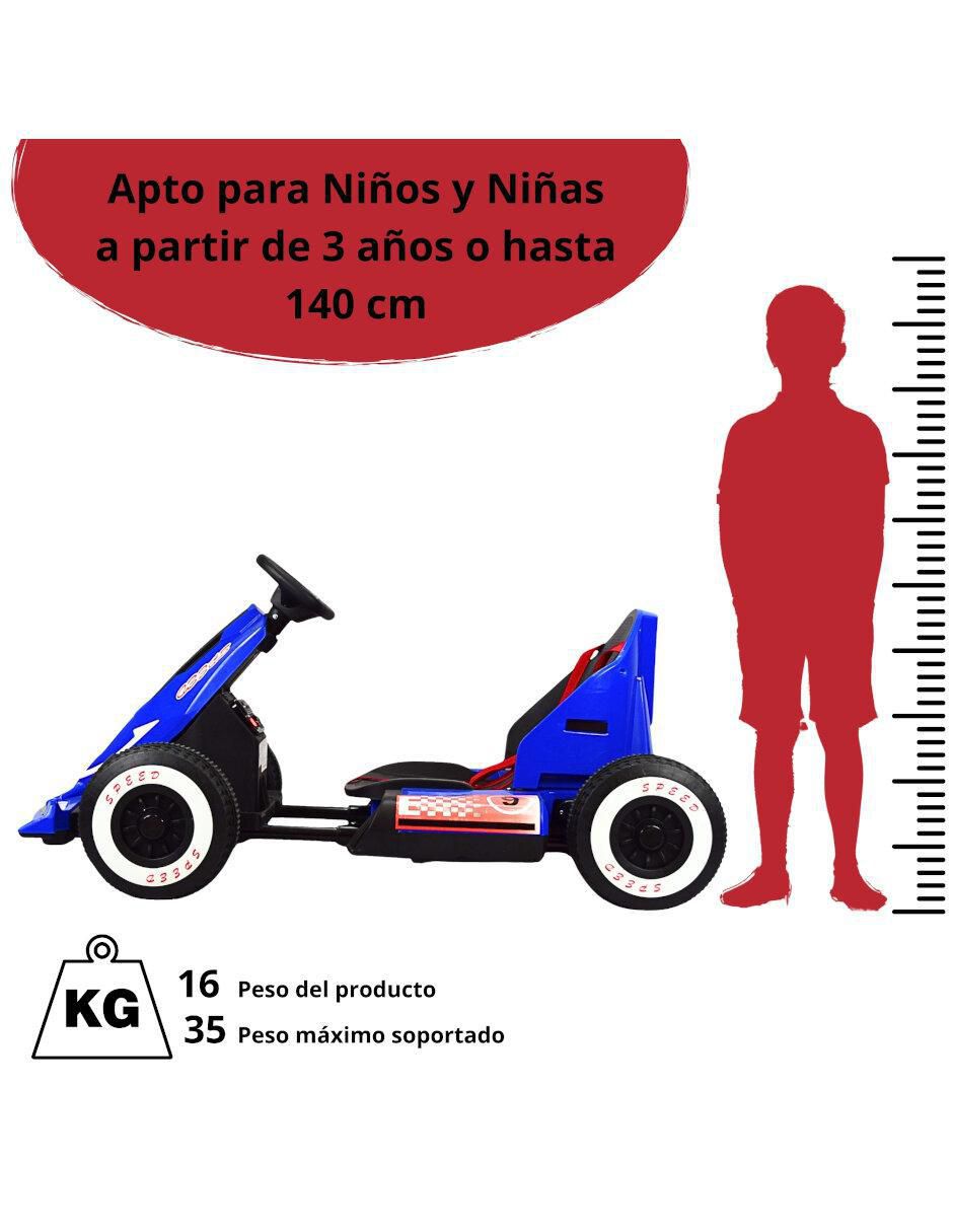 Automóvil montable con control remoto Crazy Kart Speed recargable infantil