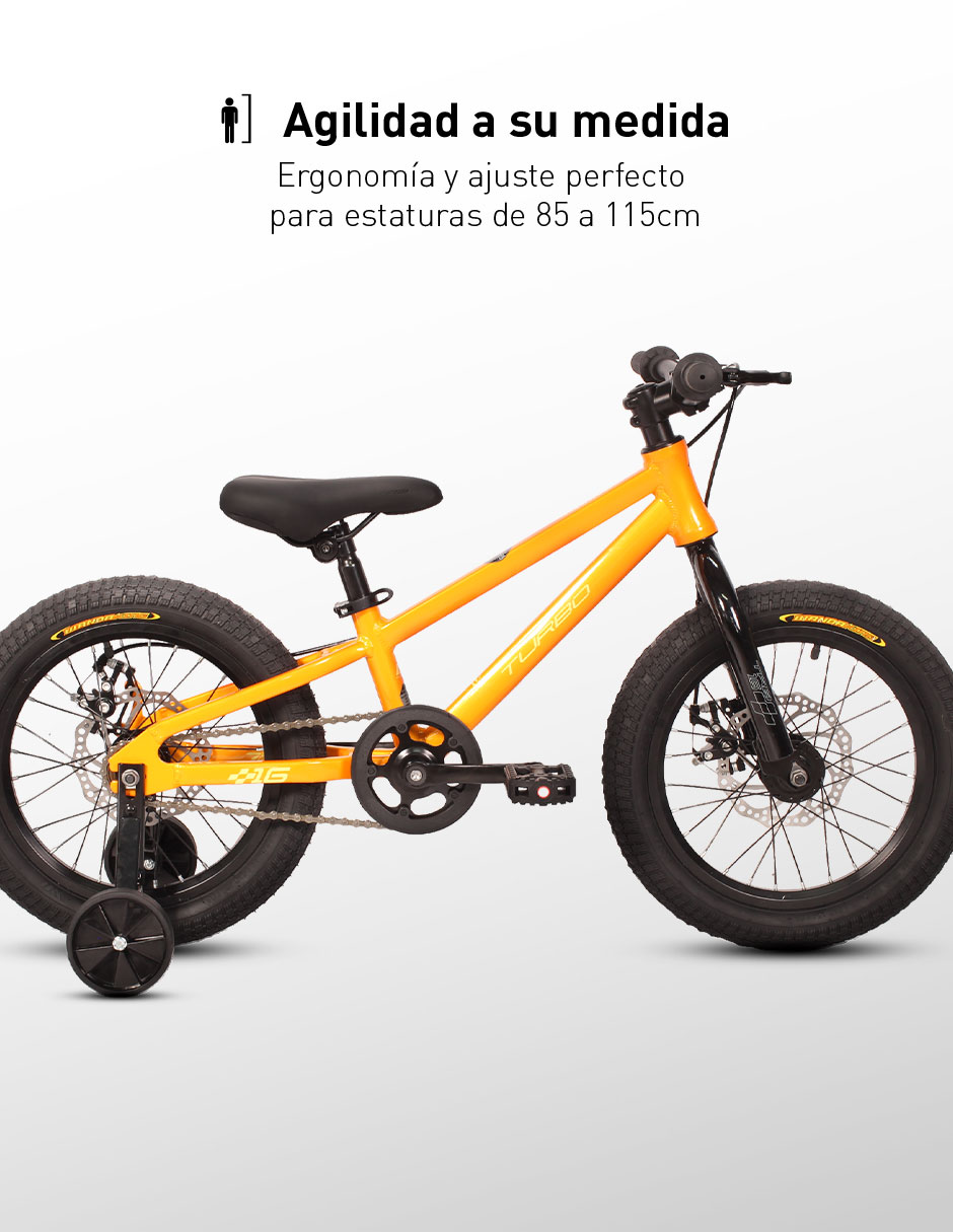Bicicleta infantil Turbo rodada 16 unisex