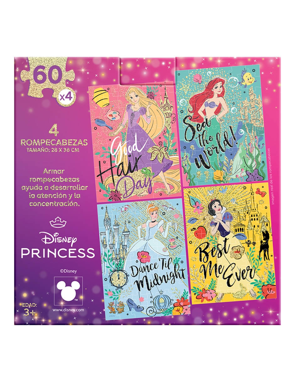 Rompecabezas Disney Princesas 4 en 1 240 piezas 4
