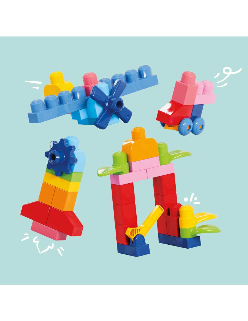 Mega Bloks Mega Bloks Bolsa Clásica Con 130 Bloques JFF50 4