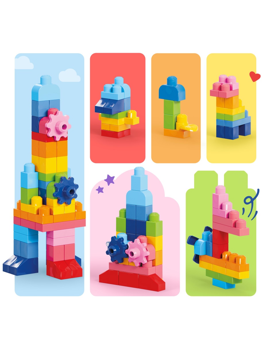Mega Bloks Mega Bloks Bolsa Clásica Con 130 Bloques JFF50 5