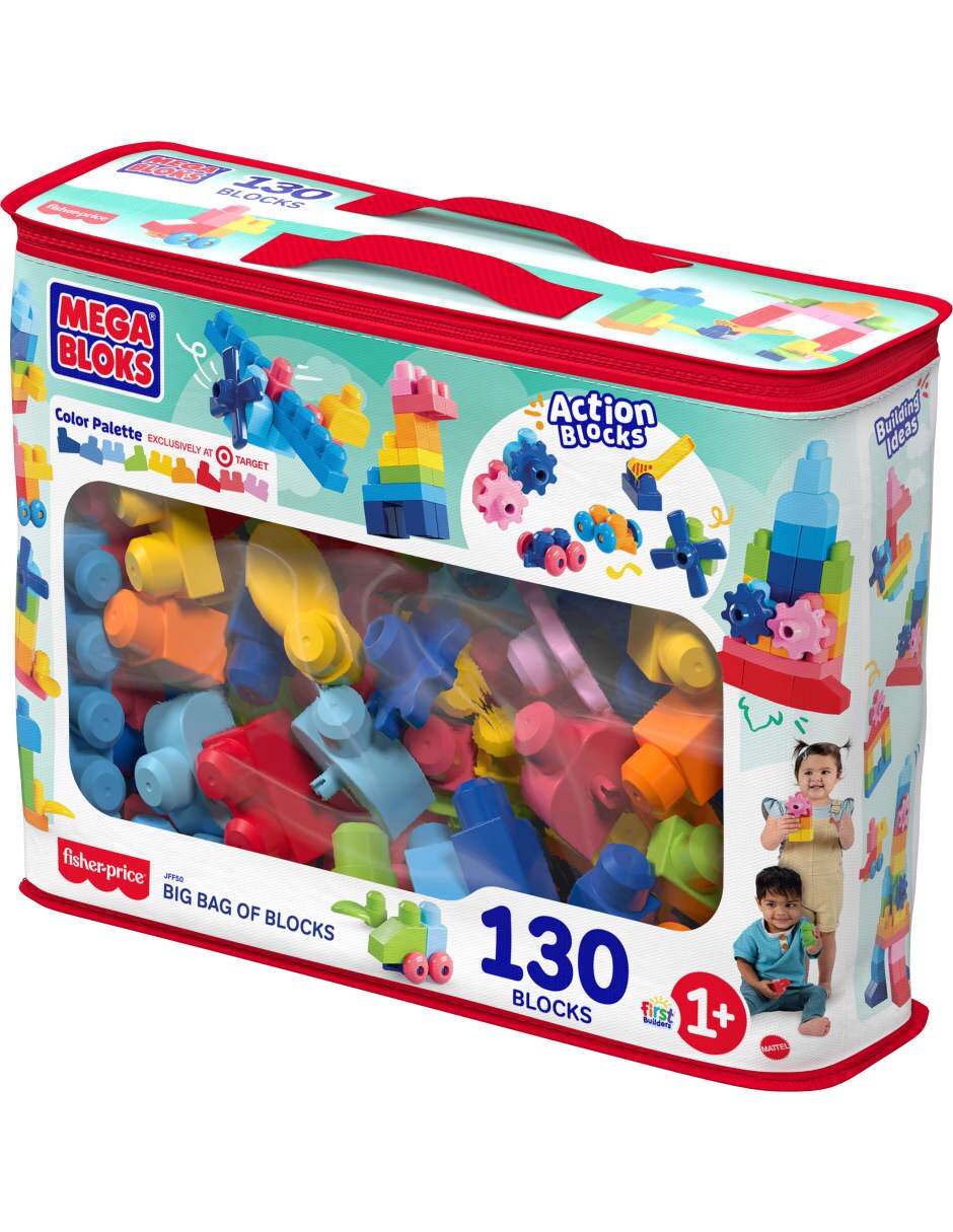 Mega Bloks Mega Bloks Bolsa Clásica Con 130 Bloques JFF50 7