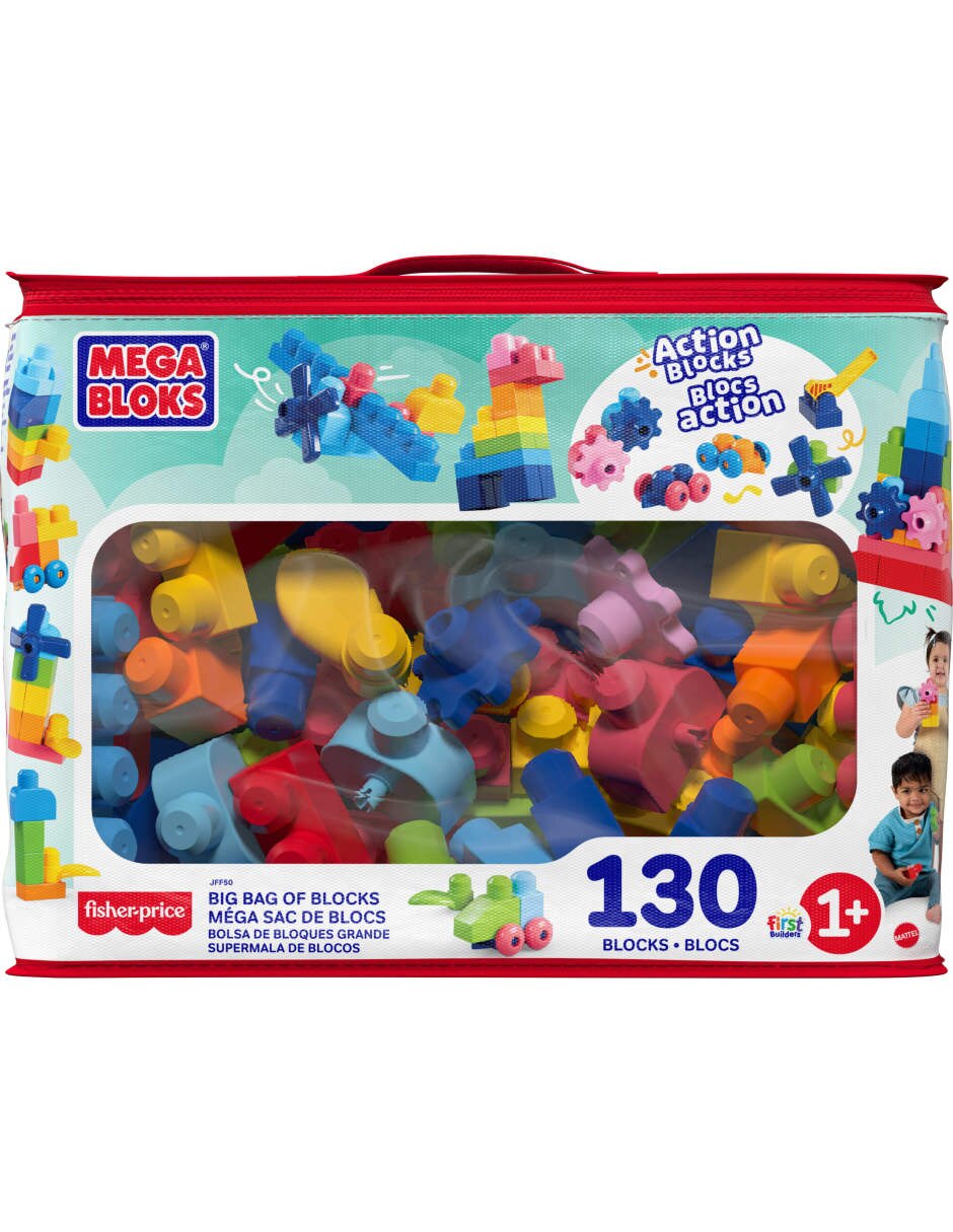 Mega Bloks Mega Bloks Bolsa Clásica Con 130 Bloques JFF50 8