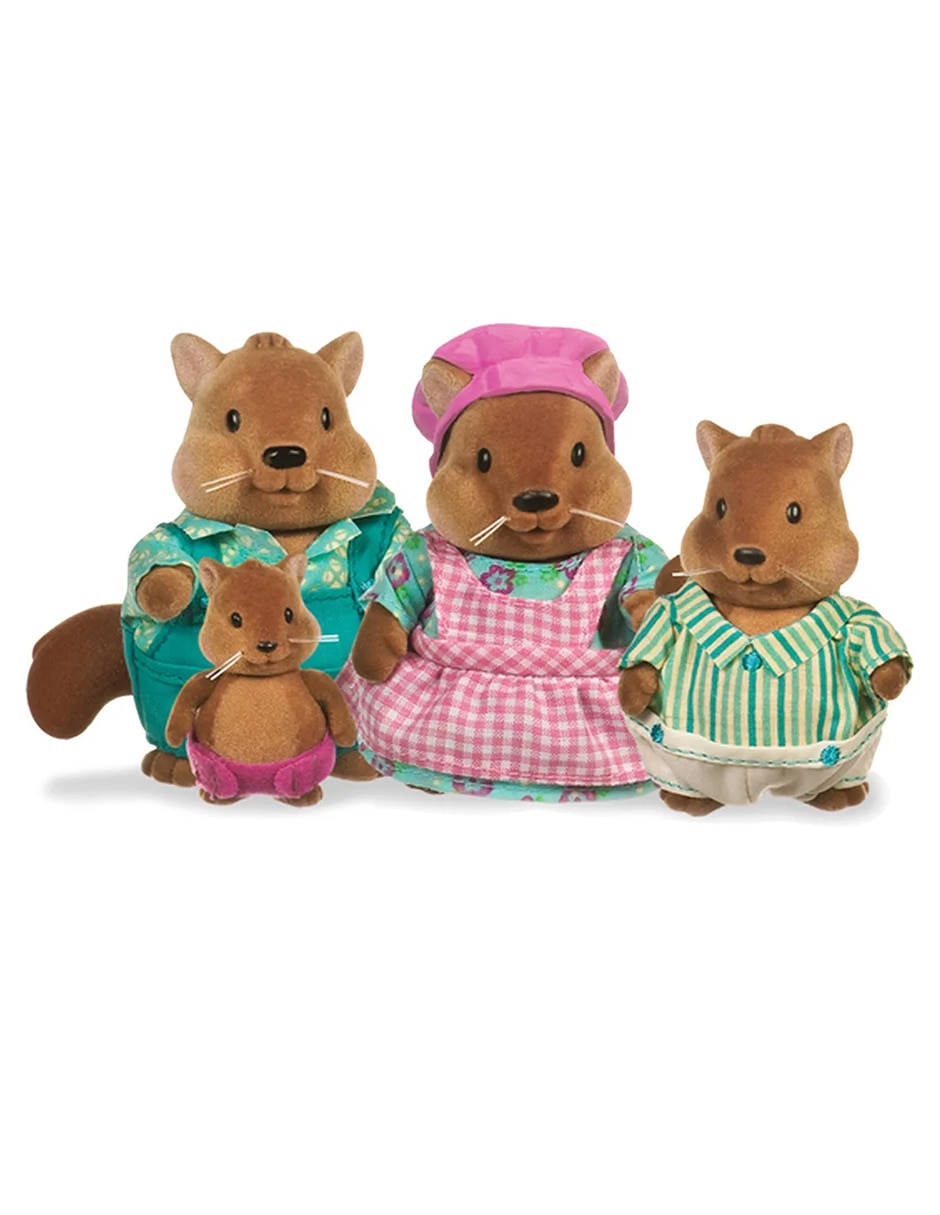 Set muñecas Woodzeez Familia Ardilla