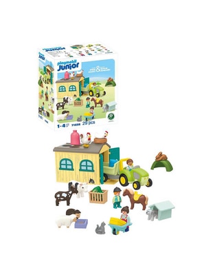 Playmobil Aventura En La Granja Con Tractor, Remolque Y Animales 71656 Junior