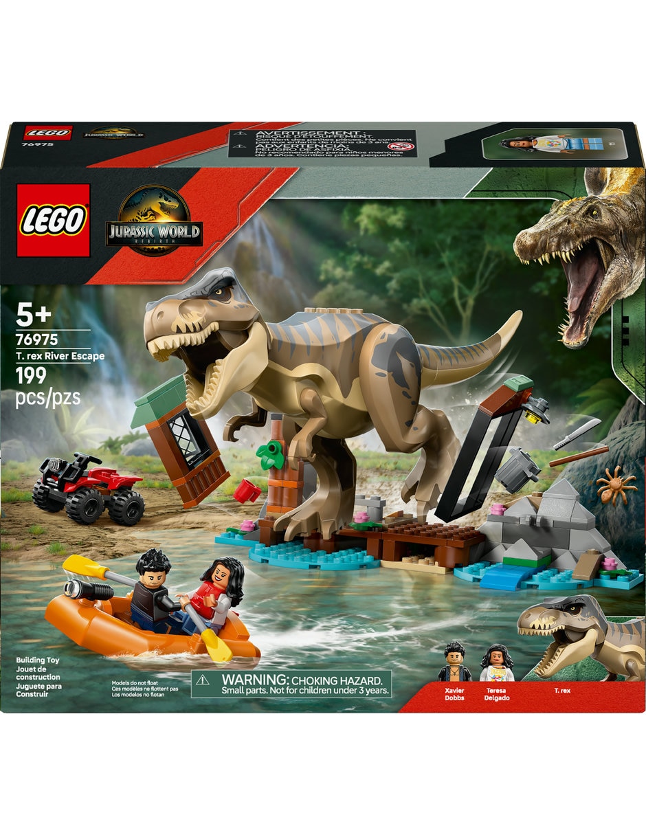 Huida Por El Río Y T. Rex A La Caza 76975 Jurassic World 2