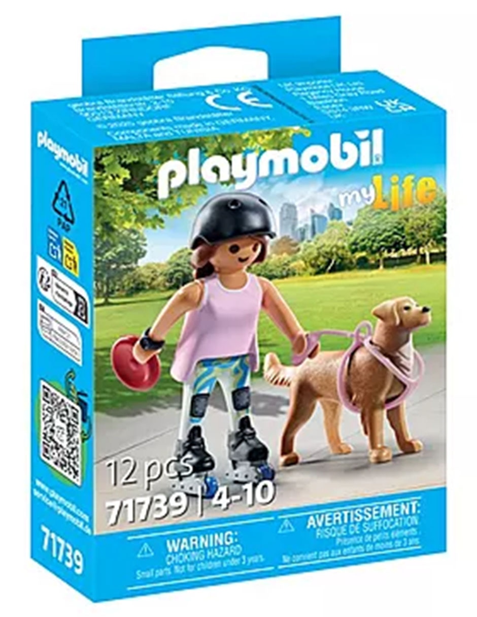 Playmobil Patinadora Con Retriever 71739 2