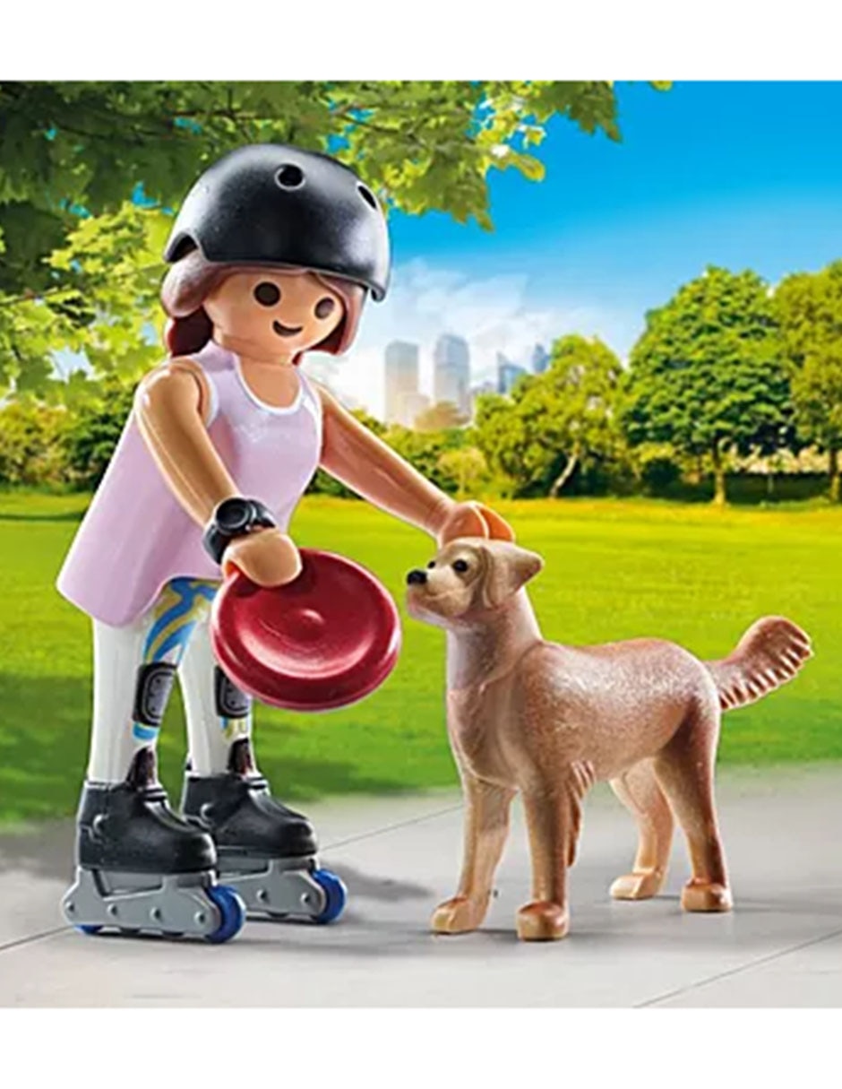 Playmobil Patinadora Con Retriever 71739 3