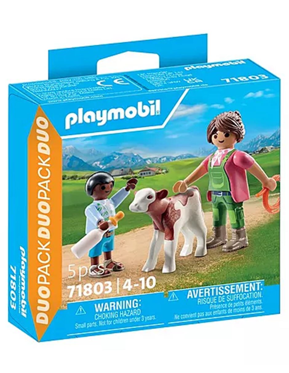Playmobil Granjero Con Ternero 71803 4