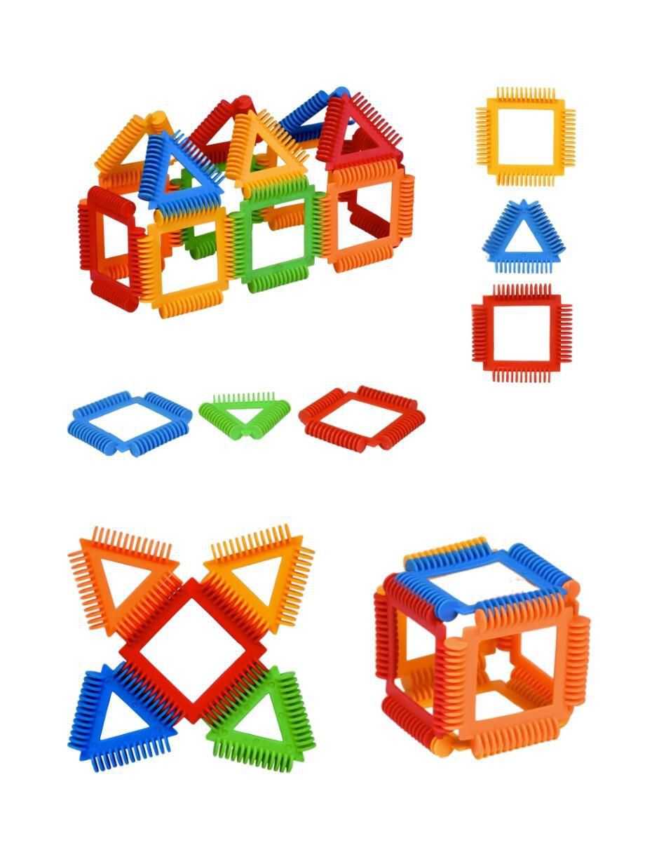 Construbloques Hc009 Multiconecciones Cuadro Y Triangulo Cepillo HC009 1